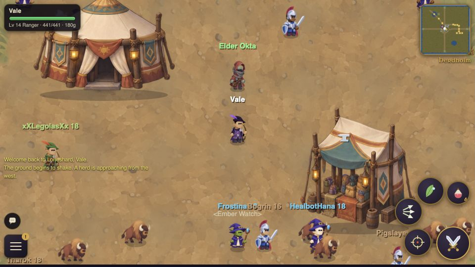 The player in Herdholm on the golden Sunmane Prairie